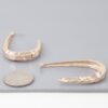 Hammered Open Oval Hoop Earrings – Gold