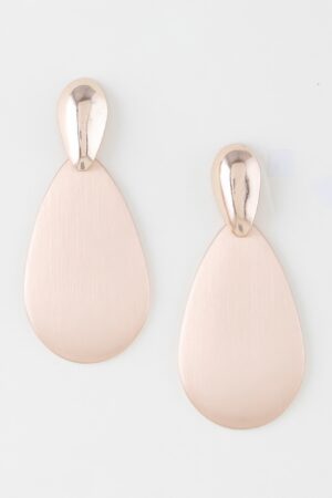 Teardrop Earrings in Polished Gold – Sleek Modern Silhouette