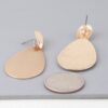 Teardrop Earrings in Polished Gold – Sleek Modern Silhouette