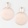 Disc Drop Earrings – Smooth Gold Disc Drops