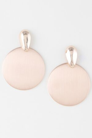 Disc Drop Earrings – Smooth Gold Disc Drops