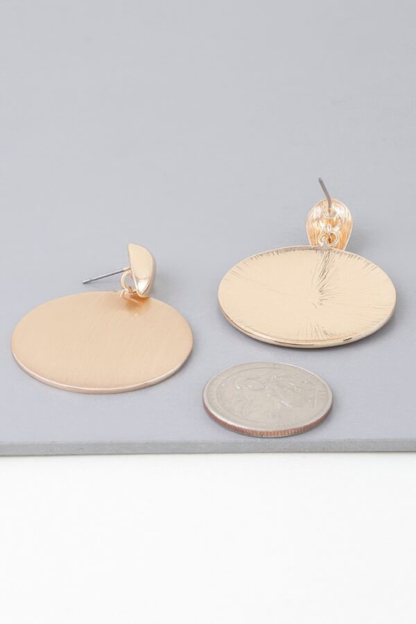 Disc Drop Earrings – Smooth Gold Disc Drops