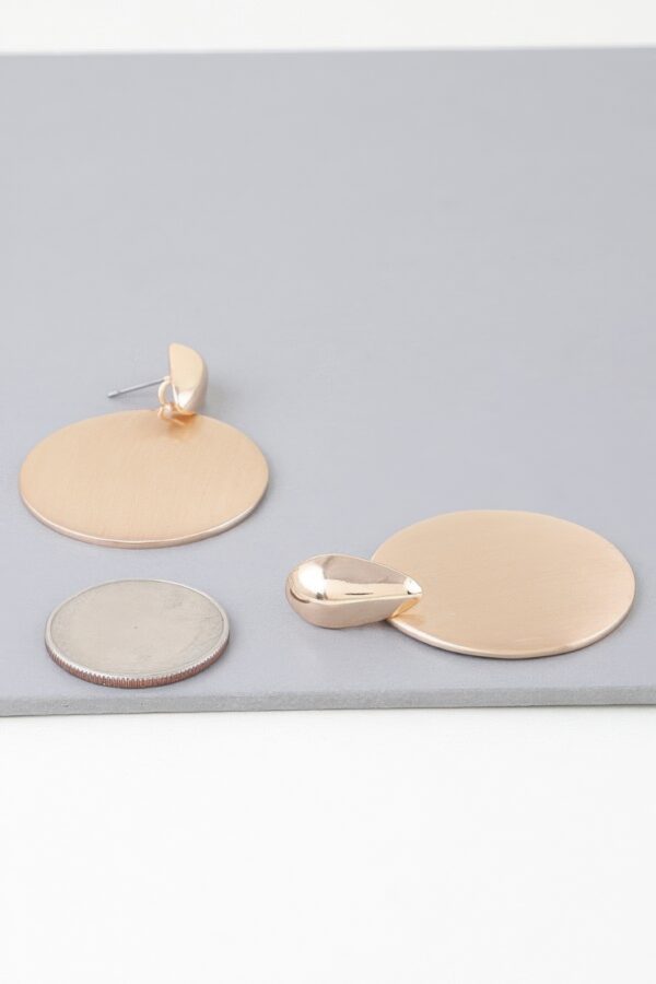 Disc Drop Earrings – Smooth Gold Disc Drops