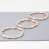 Triple Wide Beaded Cuff Bracelet – Gold or Silver