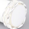 Triple Wide Beaded Cuff Bracelet – Gold or Silver