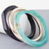 Triple Geometric Marble Bracelet – Trio Stone Segments