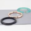 Triple Geometric Marble Bracelet – Trio Stone Segments