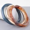 Triple Geometric Marble Bracelet – Trio Stone Segments