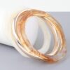 Triple Geometric Marble Bracelet – Trio Stone Segments