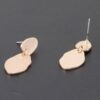 Abstract Double-Engraved Gold Drop Earrings
