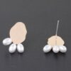 Triple Pearl Drop Earrings – Cascading Gold & Cream