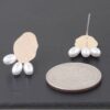 Triple Pearl Drop Earrings – Cascading Gold & Cream