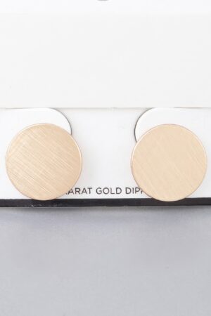 Matte Gold Abstract Disc Earrings