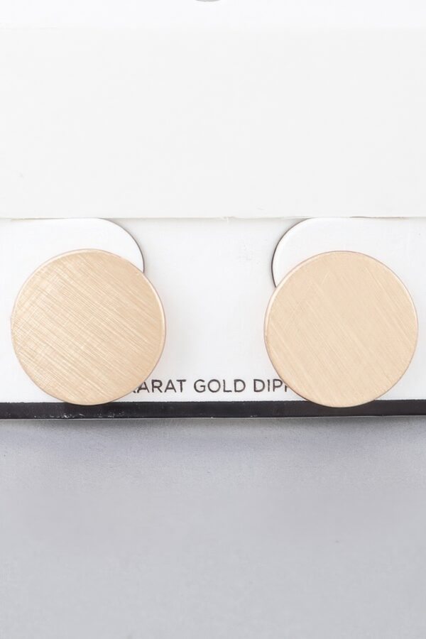 Matte Gold Abstract Disc Earrings