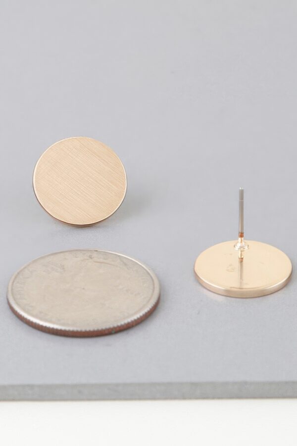 Matte Gold Abstract Disc Earrings
