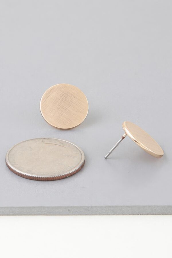 Matte Gold Abstract Disc Earrings