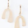 Abstract Arch Drop Earrings – Minimalist Gold or Silver