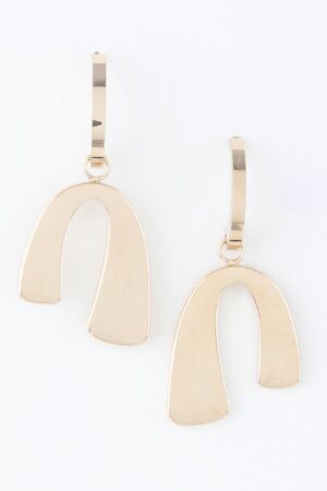 Abstract Arch Drop Earrings – Minimalist Gold or Silver