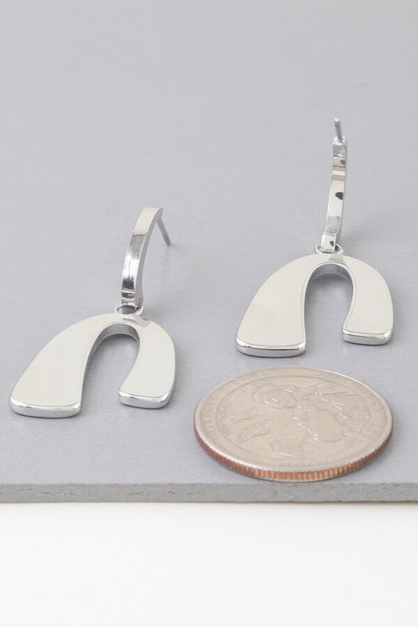Abstract Arch Drop Earrings – Minimalist Gold or Silver