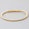 Wrapped Coil Cuff Bracelet – Gold Accent