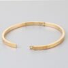 Cubic Star Cuff Bracelet with Clear Stones – Gold/Silver