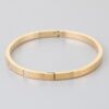 Cubic Star Cuff Bracelet with Clear Stones – Gold/Silver