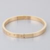 Shining Star Stone-Embedded Cuff Bracelet – Gold or Silver