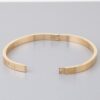 Shining Star Stone-Embedded Cuff Bracelet – Gold or Silver