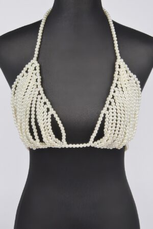 Faux Pearl Harness – Cream Pearl Accent