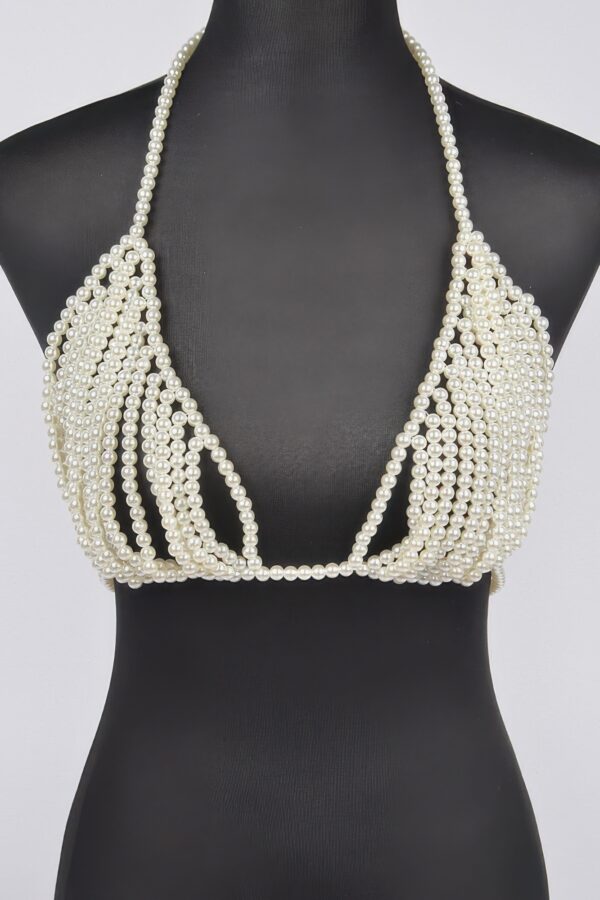 Faux Pearl Harness – Cream Pearl Accent