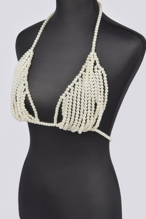 Faux Pearl Harness – Cream Pearl Accent