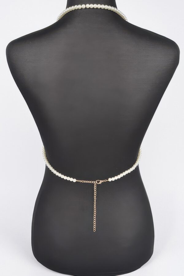 Faux Pearl Harness – Cream Pearl Accent