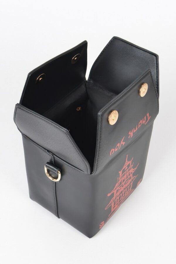 Chinese Takeout Box Clutch – Box-Shaped Polyurethane Purse