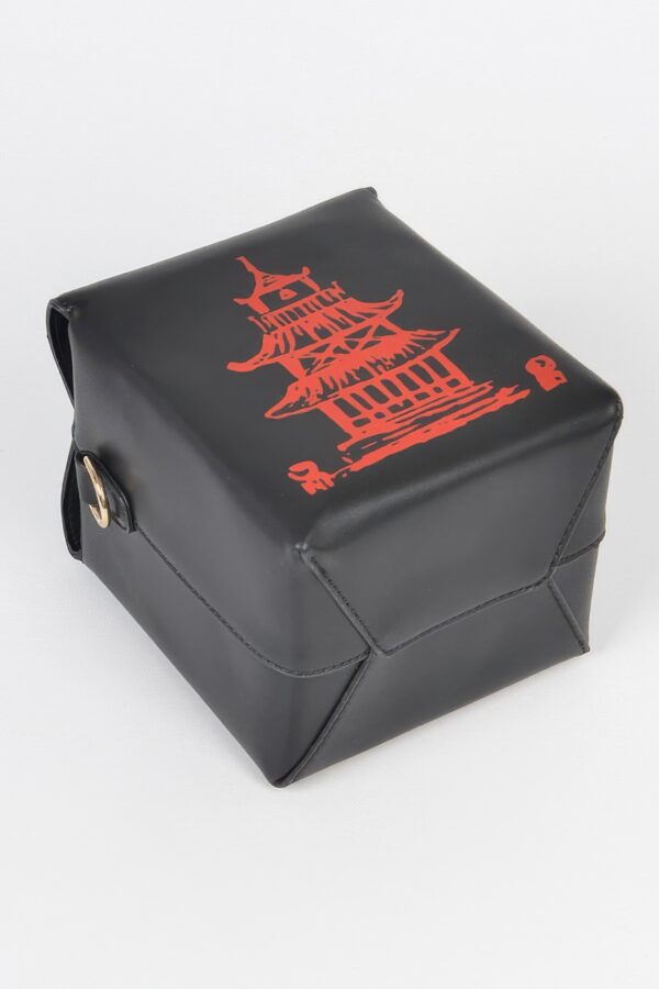 Chinese Takeout Box Clutch – Box-Shaped Polyurethane Purse