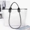 Simple Daily Shoulder Strap Tote – PU with Metal Accents