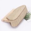 Faux Straw Clutch with Wood Frame – Ivory, Khaki