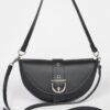 Faux Leather Buckle Shoulder Bag – Sleek Buckle Detail