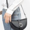 Faux Leather Buckle Shoulder Bag – Sleek Buckle Detail