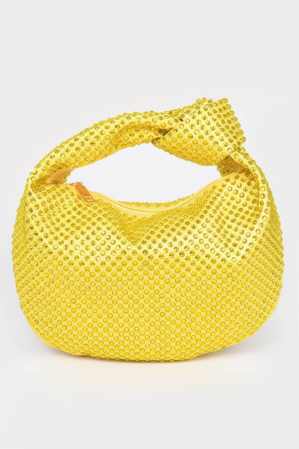 Hotfix Rhinestone Clutch – Chain-Strap Evening Bag