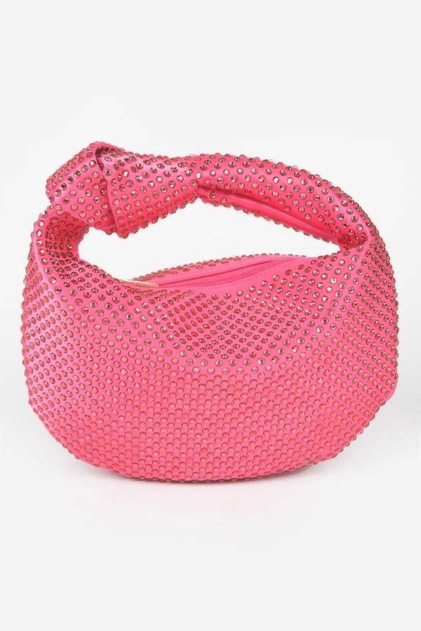 Hotfix Rhinestone Clutch – Chain-Strap Evening Bag