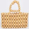 Bamboo Open Cross Bead Clutch – Natural Finish