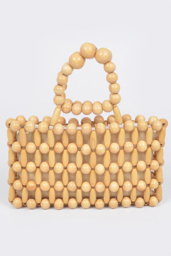 Bamboo Open Cross Bead Clutch – Natural Finish