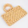 Bamboo Open Cross Bead Clutch – Natural Finish