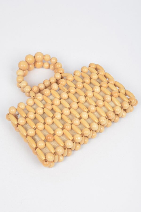 Bamboo Open Cross Bead Clutch – Natural Finish