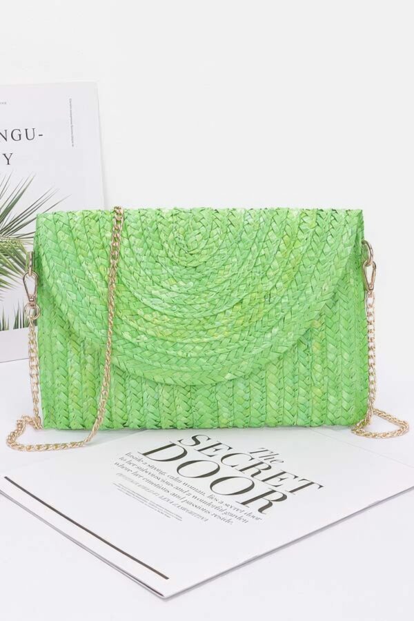Straw Pom Pom Flap Bag – Bright Summer Crossbody