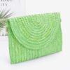 Straw Pom Pom Flap Bag – Bright Summer Crossbody