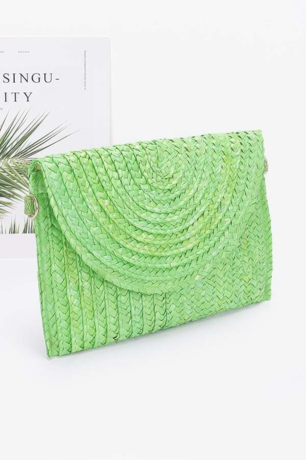 Straw Pom Pom Flap Bag – Bright Summer Crossbody