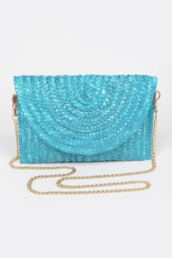 Straw Pom Pom Flap Bag – Bright Summer Crossbody
