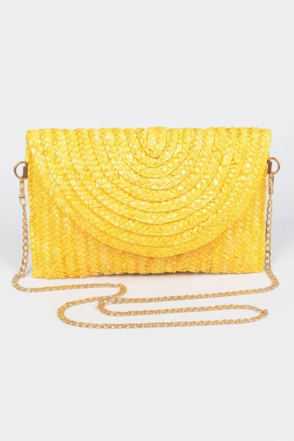 Straw Pom Pom Flap Bag – Bright Summer Crossbody