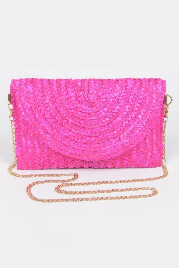 Straw Pom Pom Flap Bag – Bright Summer Crossbody